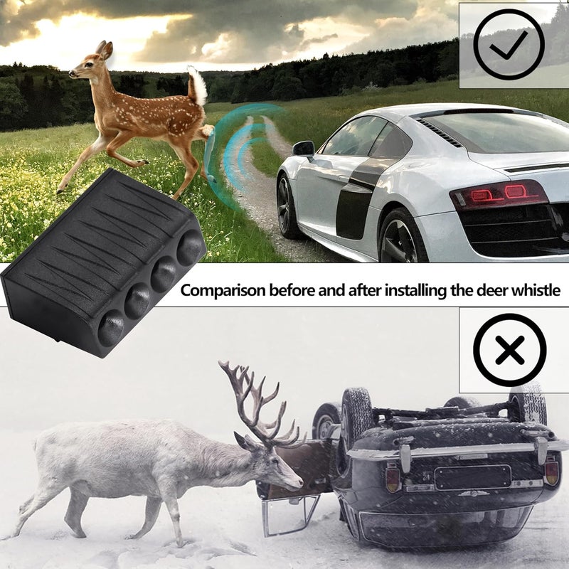 jomjeu Store Deer Whistles for Vehicles - 4-Horn Design, Waterproof & High-Frequency Sound, Universal Fit for Cars, Trucks, Motorcycles, RV (10 Packs) - Ideal for Drivers, Commuters, Outdoor Enthusiasts - Image 3